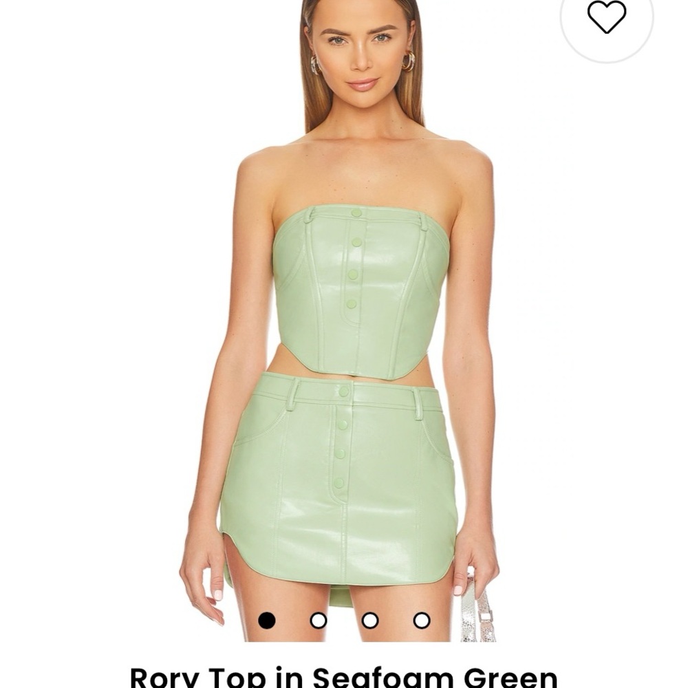Camila Coelho Mint Green Strapless Set- top is small and skirt is xxsmall.
